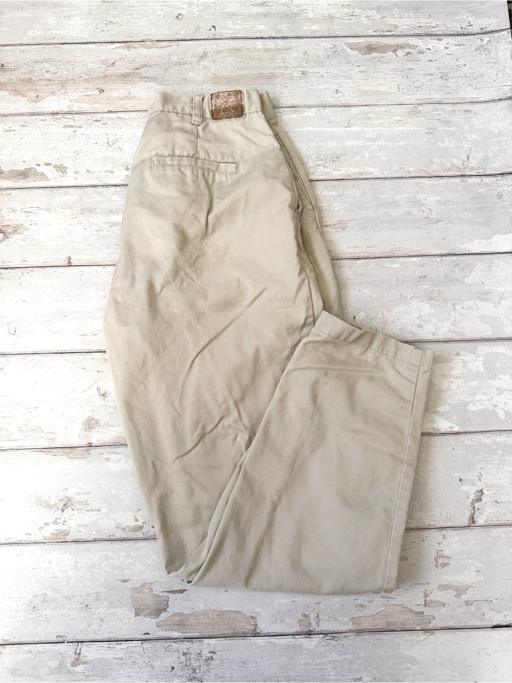Women’s Size 8 High Waisted Straight Cut Khaki Slacks Pants